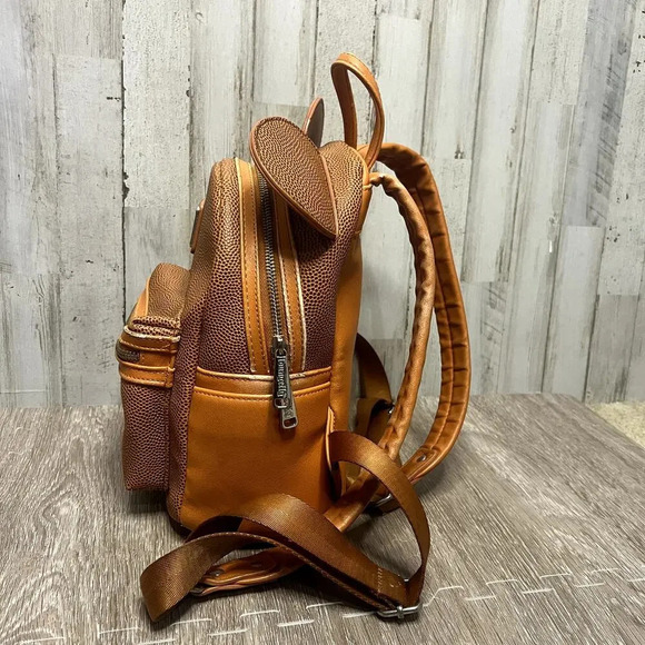 Loungefly Disney‎ NBA Experience Mickey Mouse Mini Backpack Brown - Picture 6 of 6